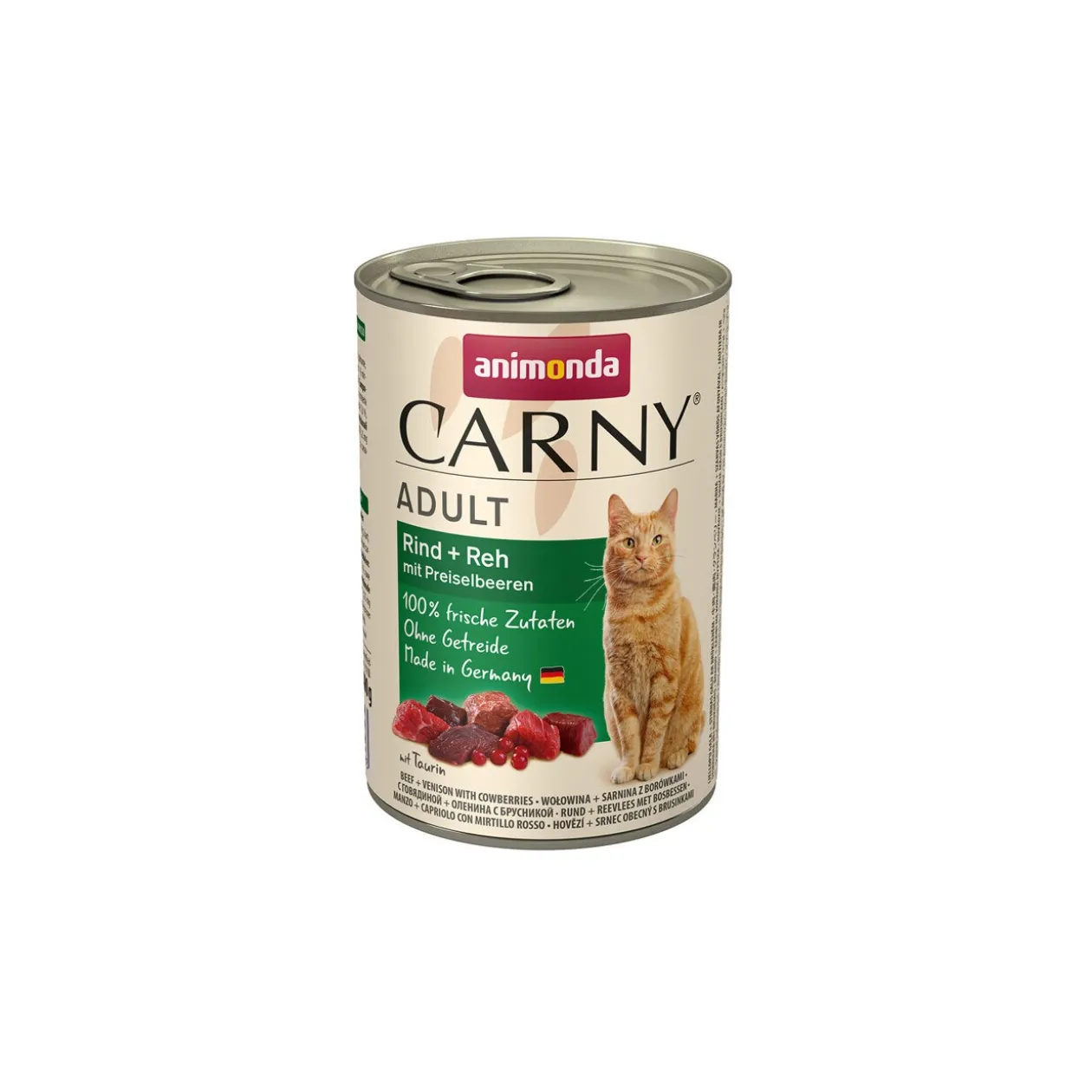 animonda Carny nourriture humide pour chat Adulte 6x400 g Bœuf, chevreuil et airelles