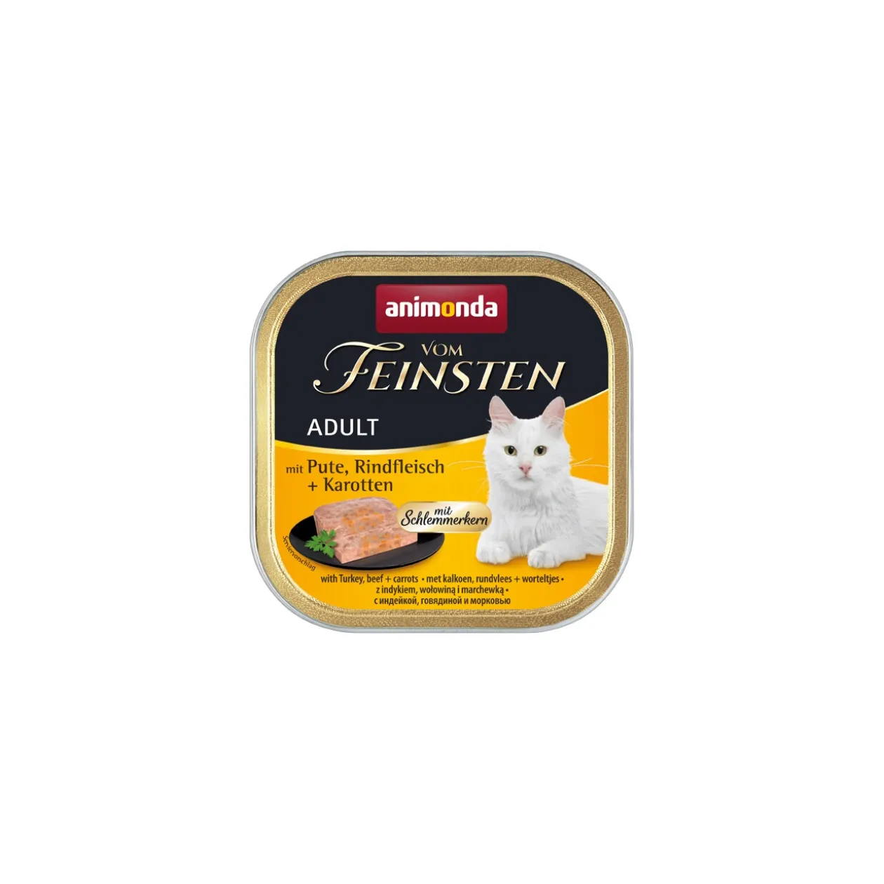 animonda vom Feinsten Adult avec cœur gourmand 32 x 100 g Dinde, bœuf et carotte