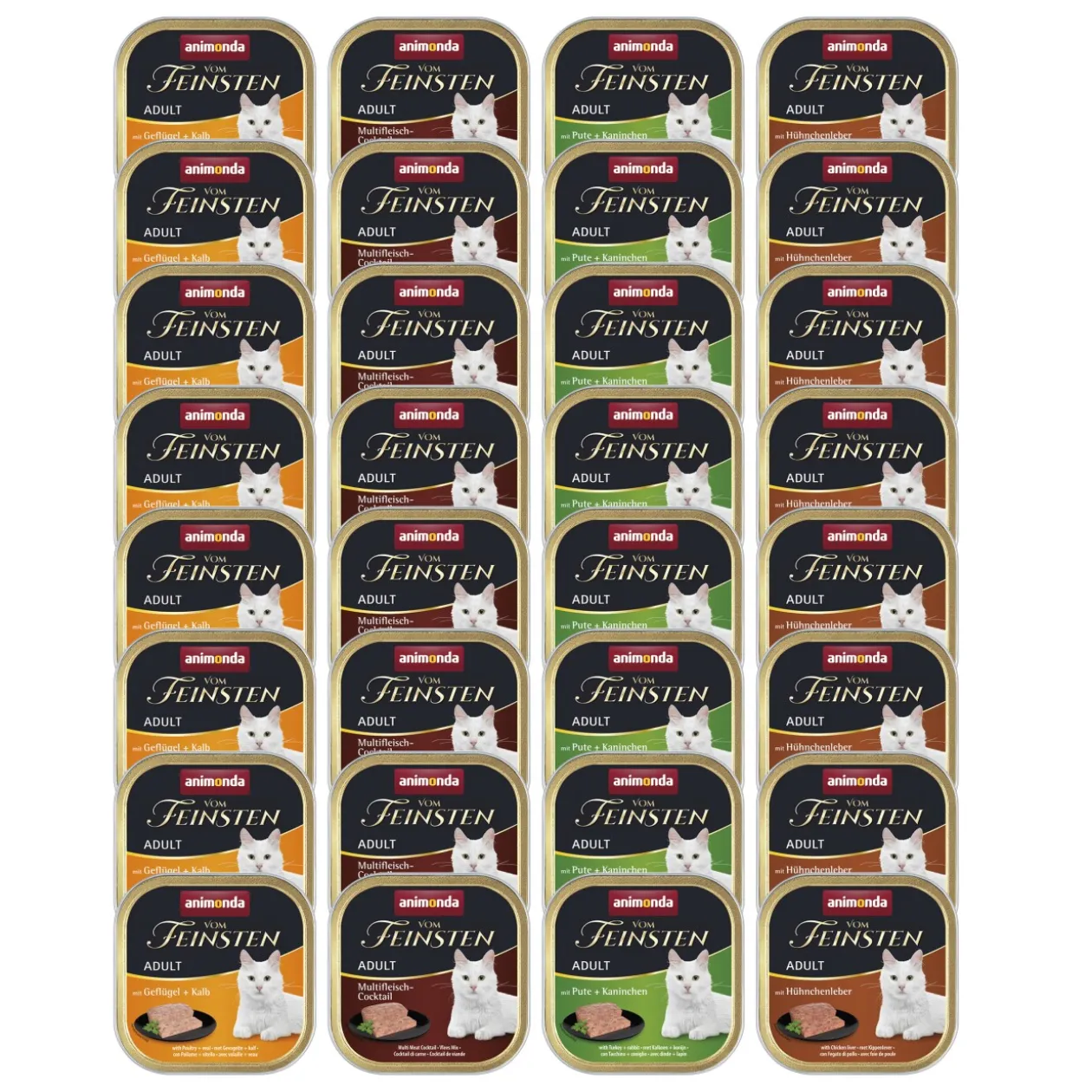 animonda vom Feinsten Adult Mixpaket 32x100 g Sélection de volaille