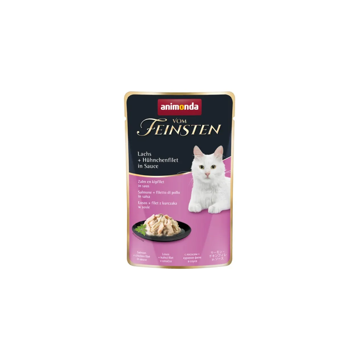 animonda Vom Feinsten 18 x 50 g au saumon et filet de poulet, En sauce