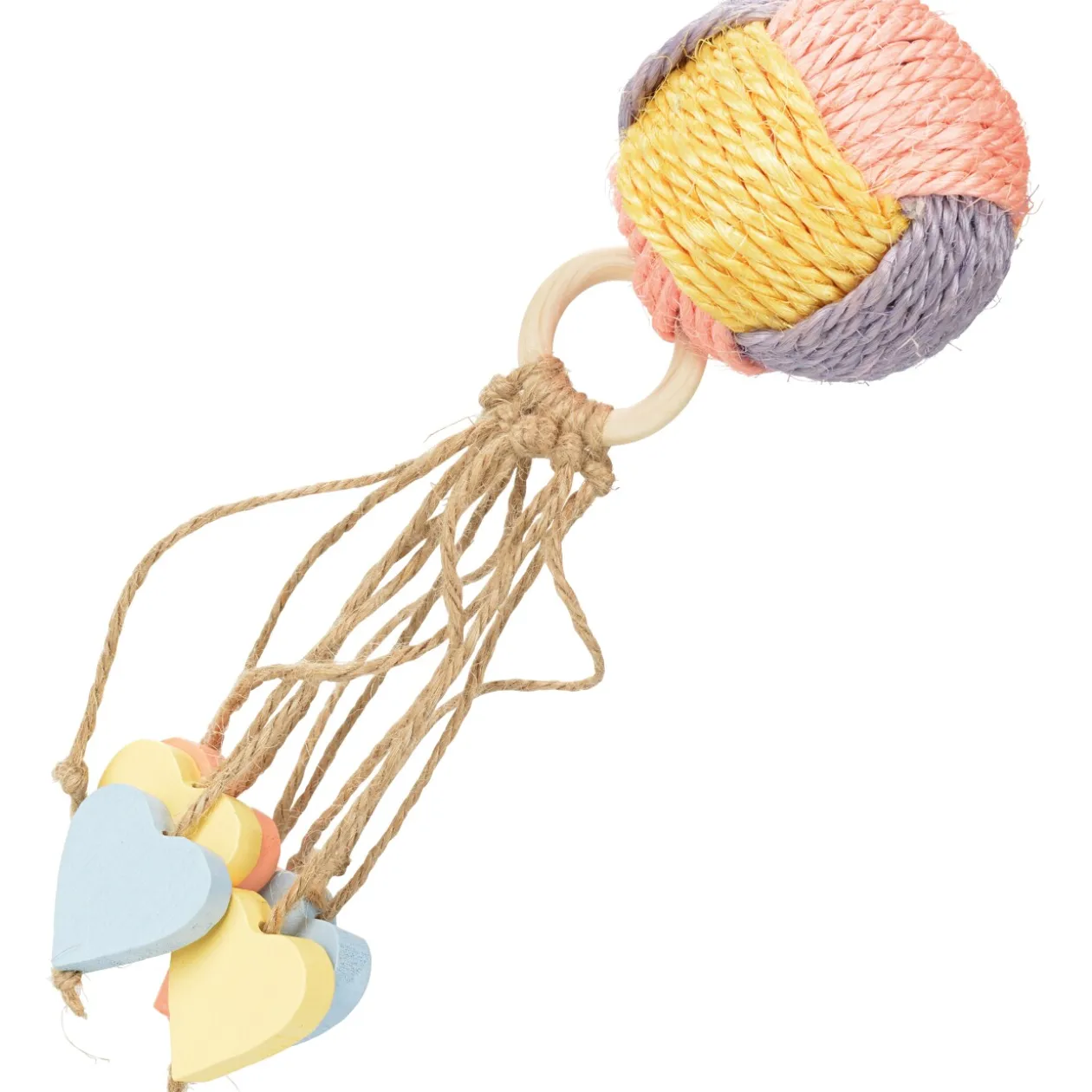 AniOne Jouet balle en sisal Pepe&Kitty pour chat
