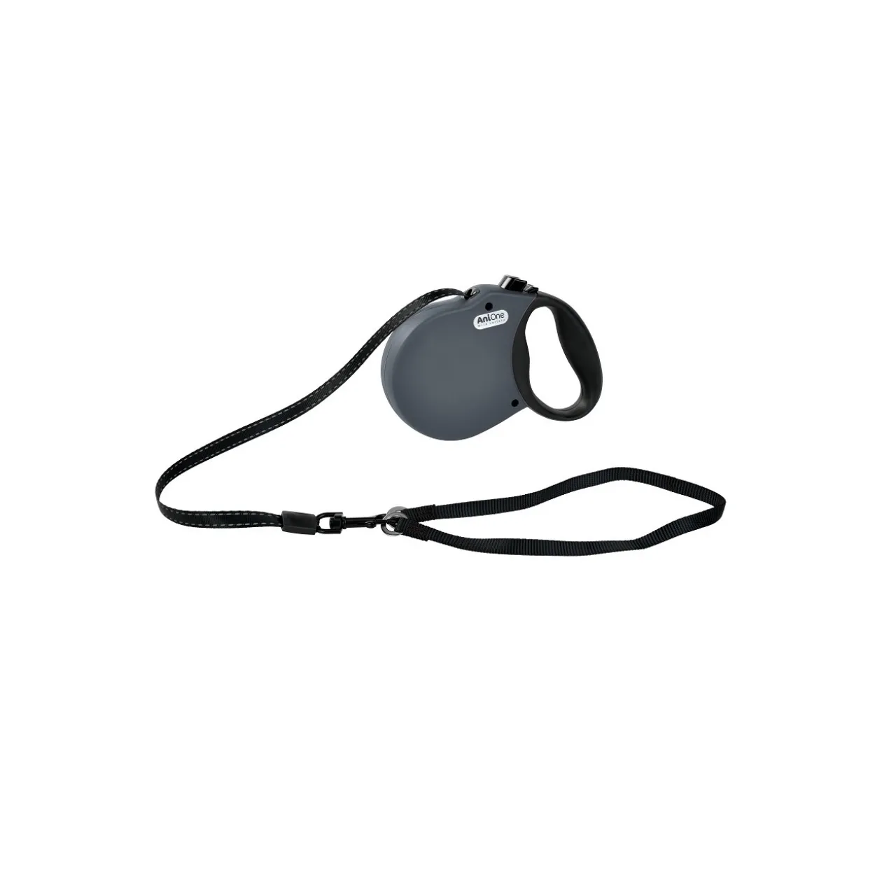 AniOne Laisse à enrouleur Soft gris XS