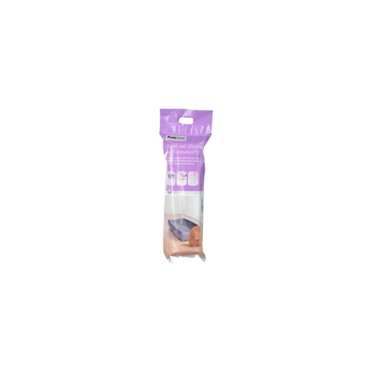AniOne Sac avec cordon pour toilettes pour chat S
