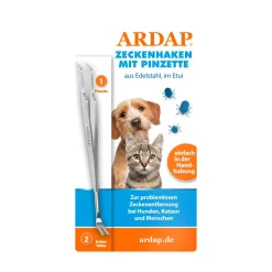 Ardap Pince à tiques en acier inoxydable