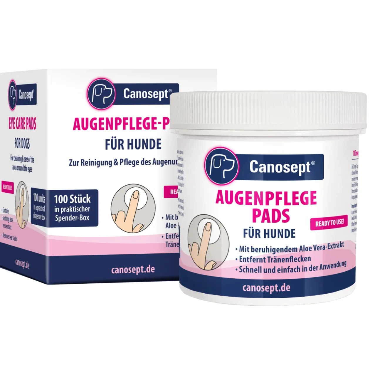 Canosept lingettes pour les yeux pour chiens 100 pièces