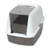 Catit Toilettes pour chat avec couvercle et système de filtration Airsift, gris