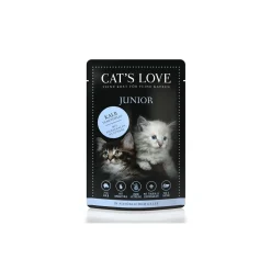 CAT'S LOVE Nourriture pour chatons en gelée Veau, coquilles d’œufs, huile de saumon 12x85 g