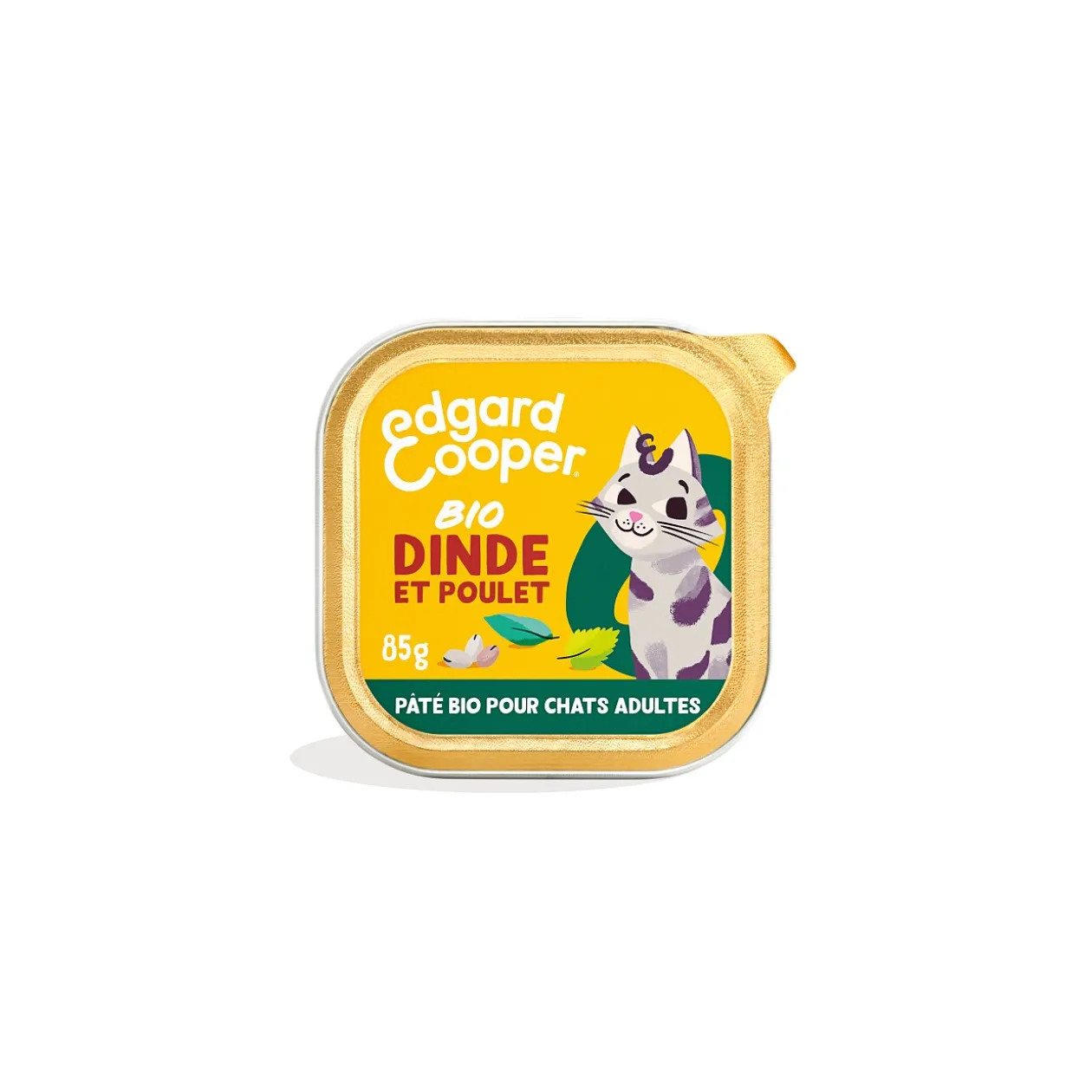 Edgard & Cooper BIO Barquette Chat Adulte Dinde 16x85 kg
