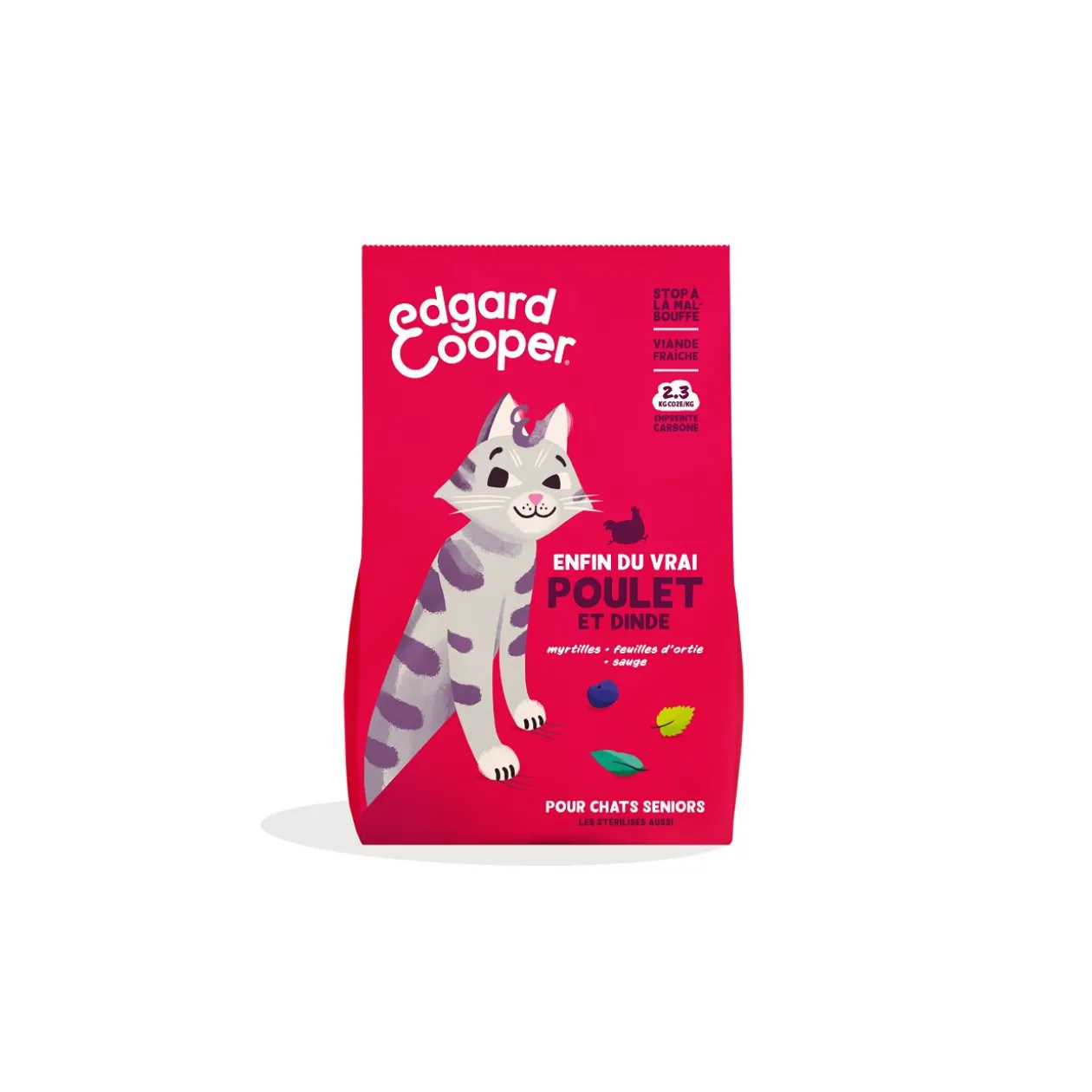 Edgard & Cooper Croquettes Poulet & Dinde Chat Senior 2 kg