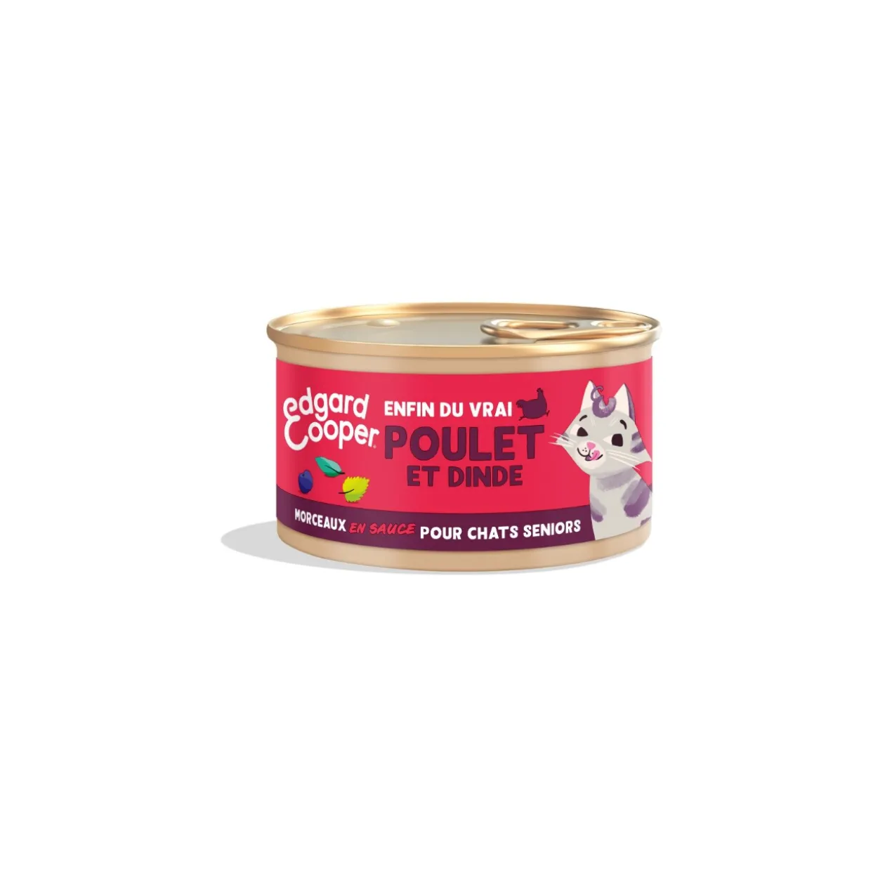 Edgard & Cooper Morceaux en Sauce Poulet & Dinde Chat Senior 18 x 85 g