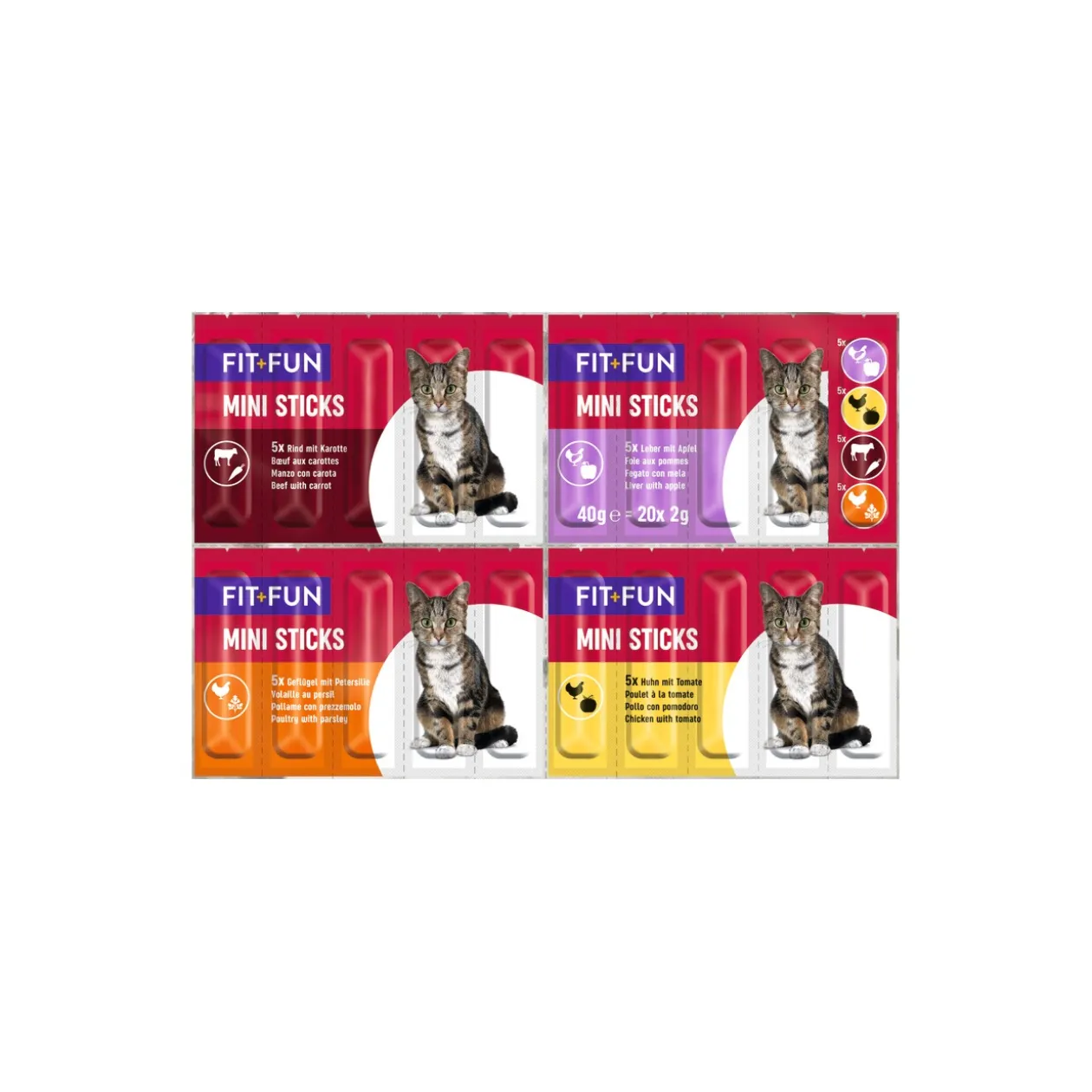 FIT+FUN Mini Sticks Mix 20 pièces