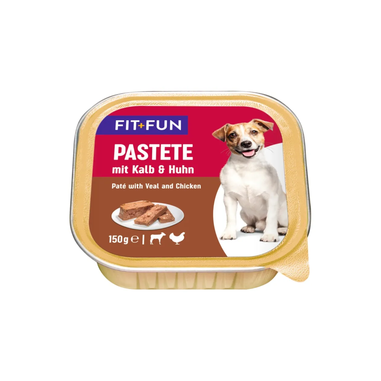 FIT+FUN Pâtée 11x150 g Veau et poulet 11x150 g