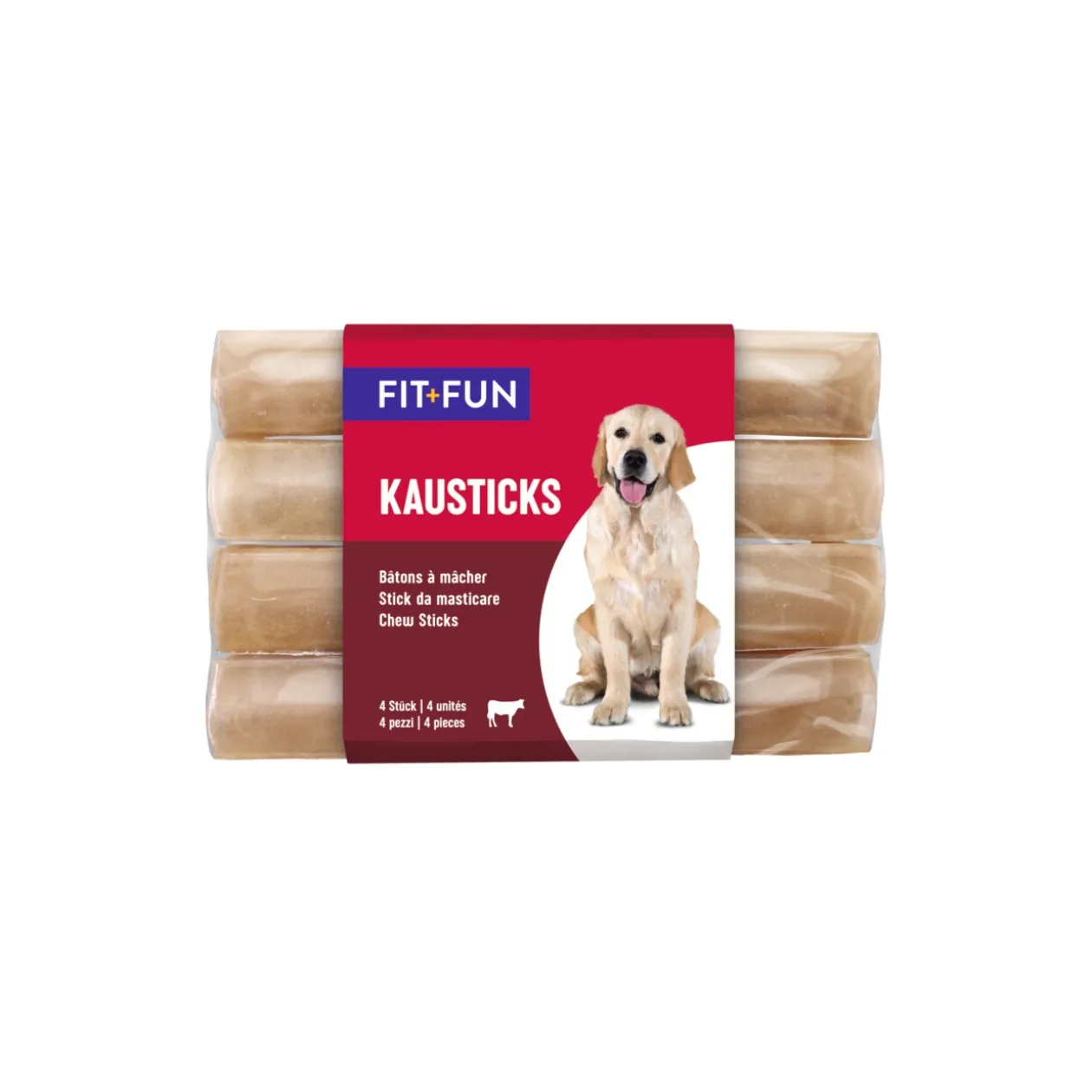 FIT+FUN sticks à mâcher 12,5 cm 4 x 4 pièces 4x130g