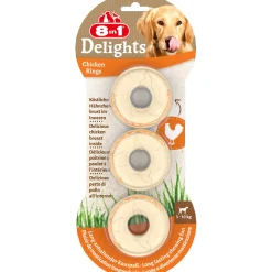 8in1 8 en 1 Delights anneaux à mâcher à la viande de poulet 3 pcs