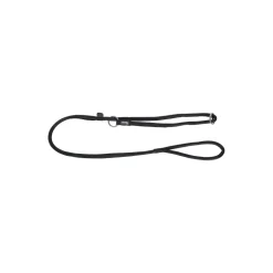 Kerbl Laisse à enrouleur en cuir ronde , Roma noire 170 cm, 8 mm