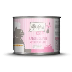 MjAMjAM nourriture humide pour chat adulte, blanchie en sauce 6x185 g Dinde et saumon