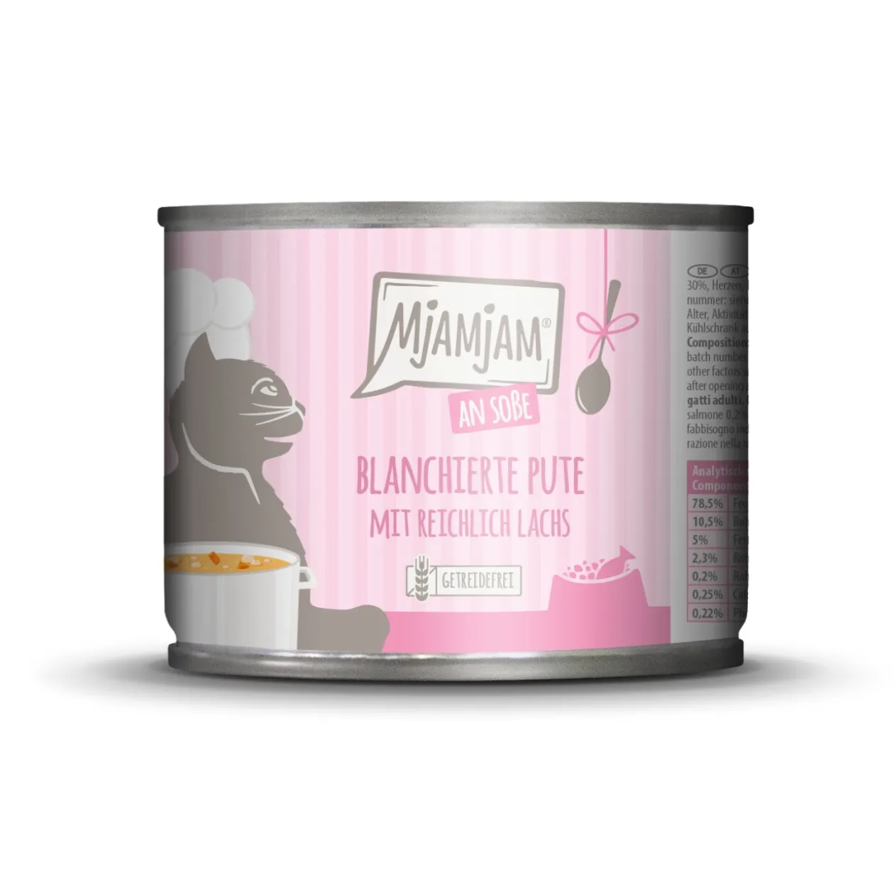 MjAMjAM nourriture humide pour chat adulte, blanchie en sauce 6x185 g Dinde et saumon