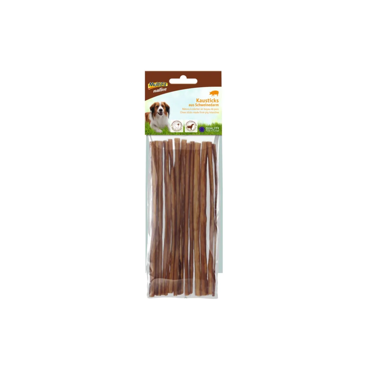 MultiFit Bâtonnets à mâcher indigènes de l'intestin de porc 3 x 60 g