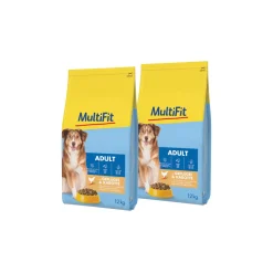MultiFit Croquettes pour chien adulte, avec volaille et carotte 2x12 kg