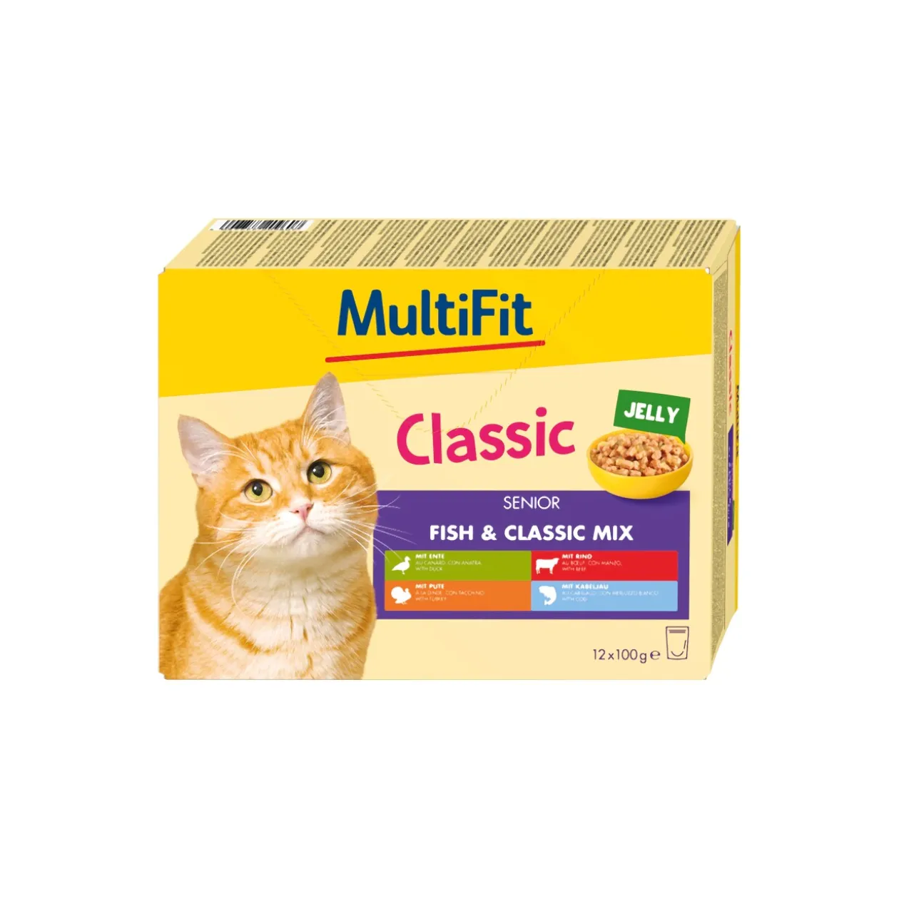 MultiFit Senior Jelly Fish & Classic Mix Multipack 12x100 g