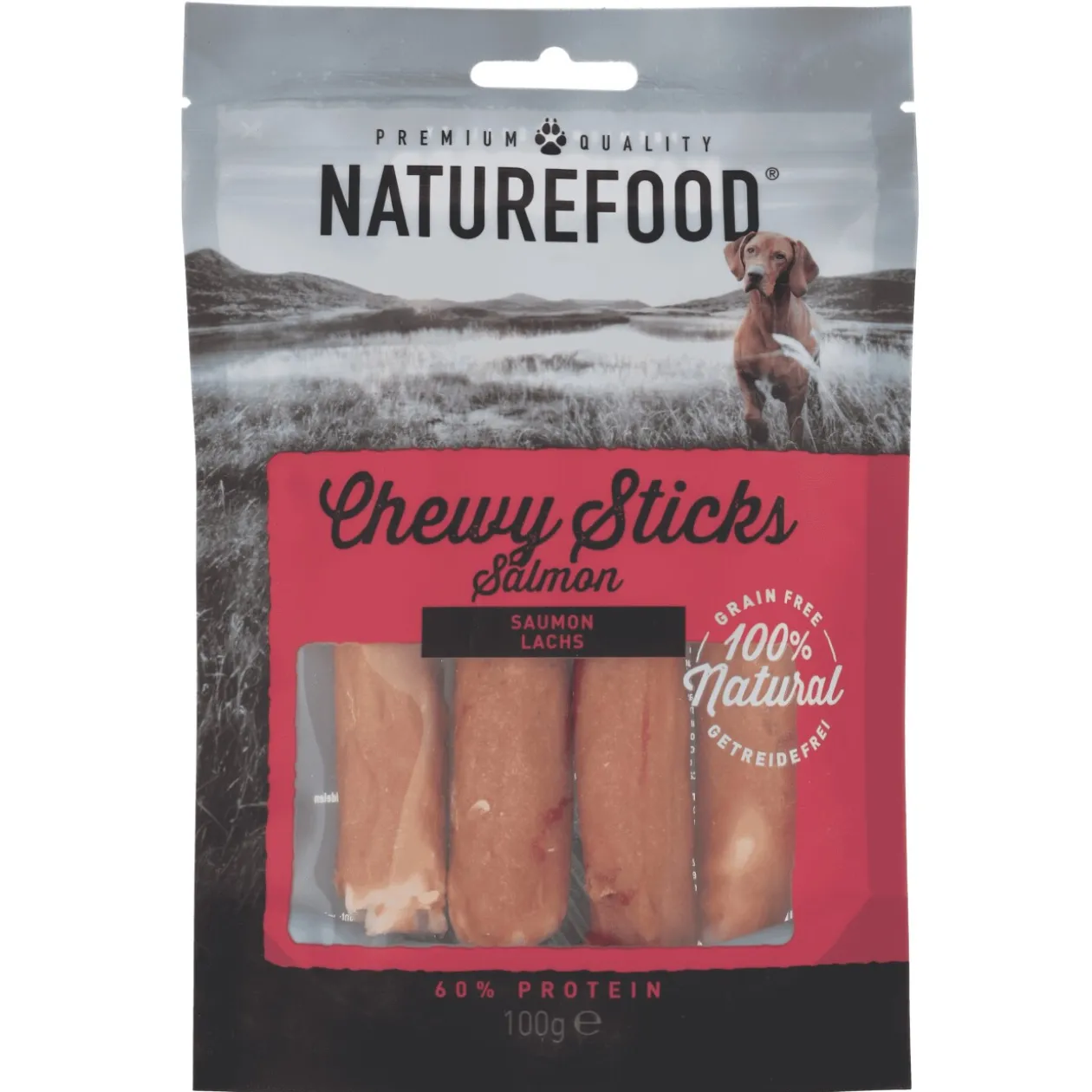 NATUREFOOD Chewy Sticks 3 x 100 g Saumon