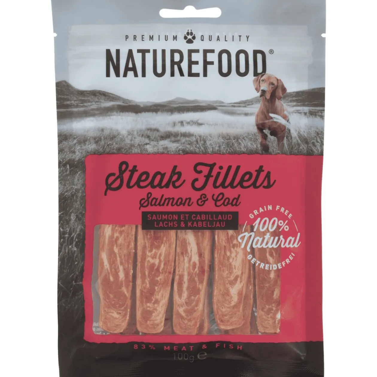 NATUREFOOD Steak Filet 3 x 100 g Saumon