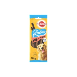 Pedigree Rodeo Récompenses au Bœuf pour Chien 4pcs 70g