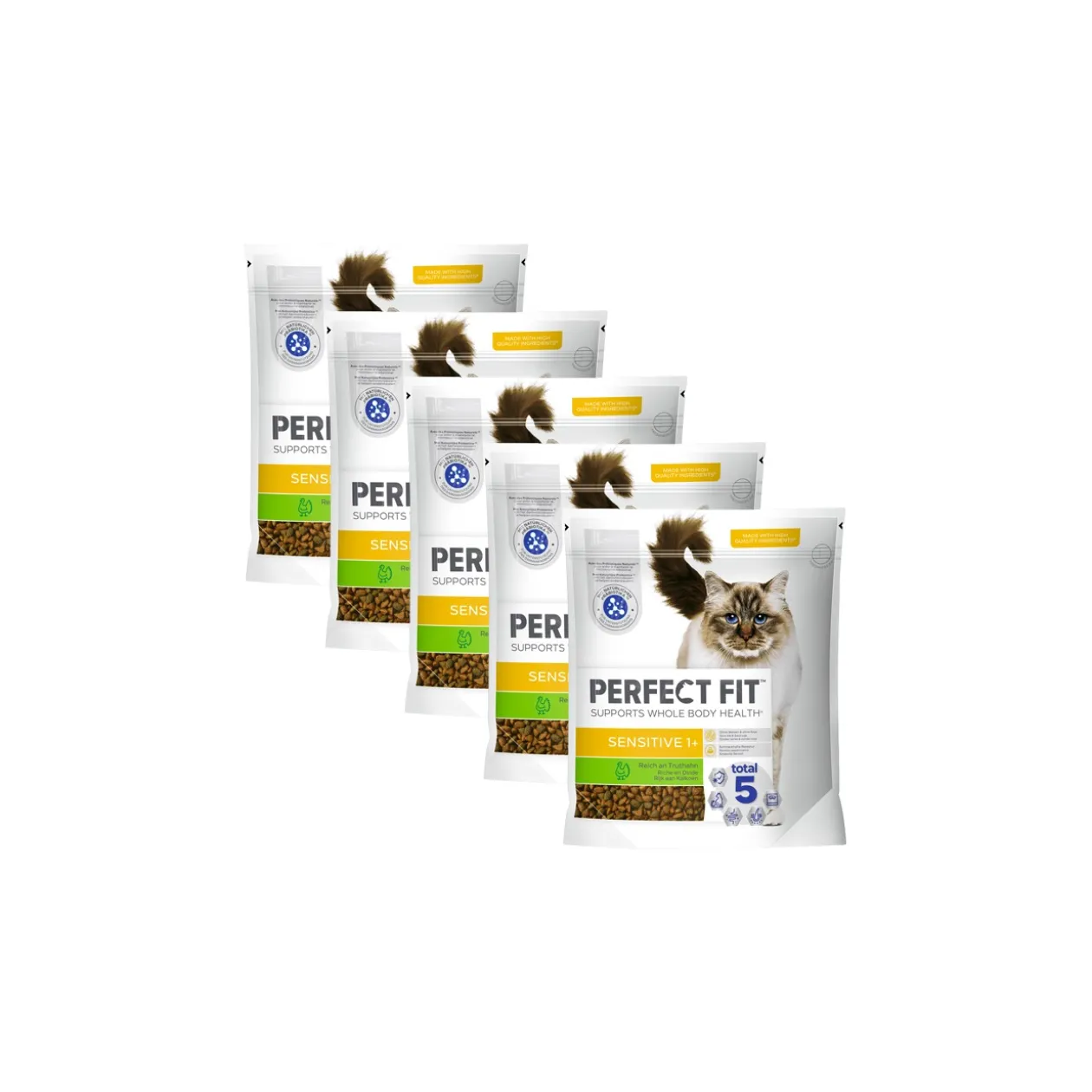 PERFECT FIT Sensitive 1+ avec dinde 5x1,4 kg
