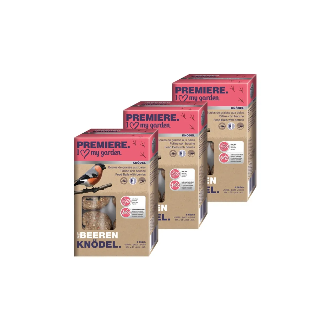 PREMIERE Boules de graisse aux baies 3x6pce