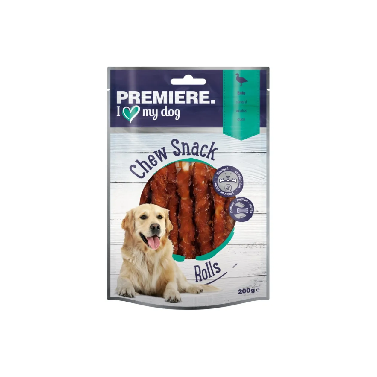 PREMIERE Chew Snacks à mâcher Rolls Canard 200 g