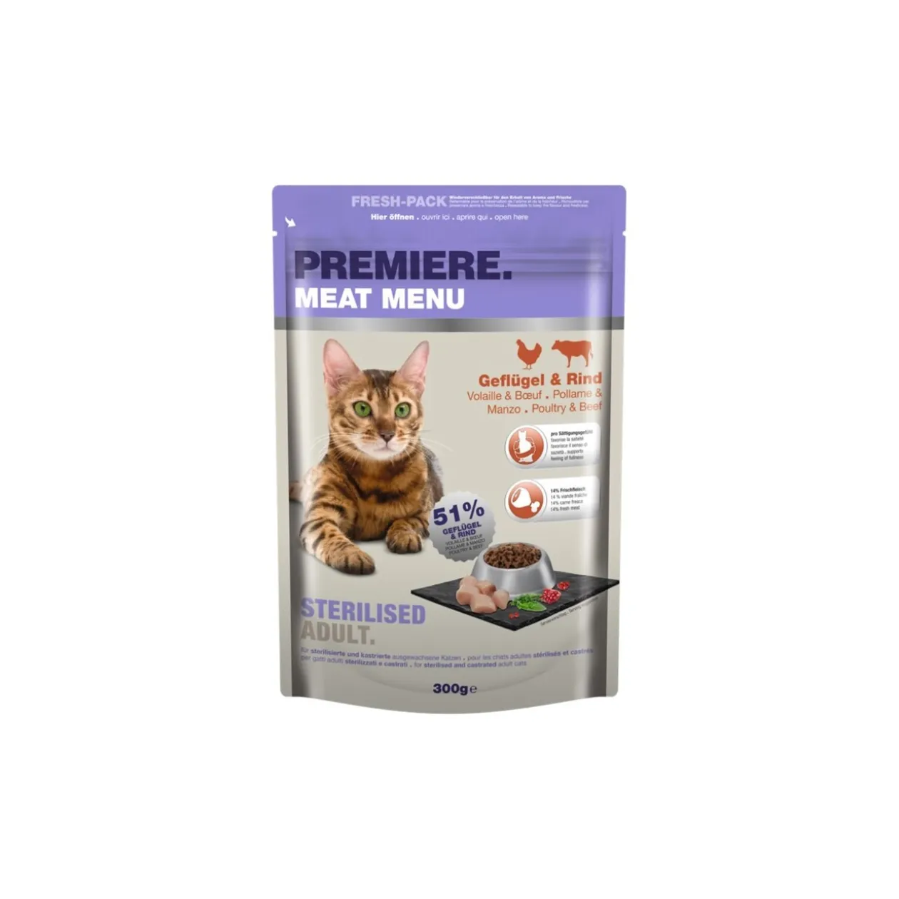 PREMIERE Croquettes chat adulte stérilisé 300 g