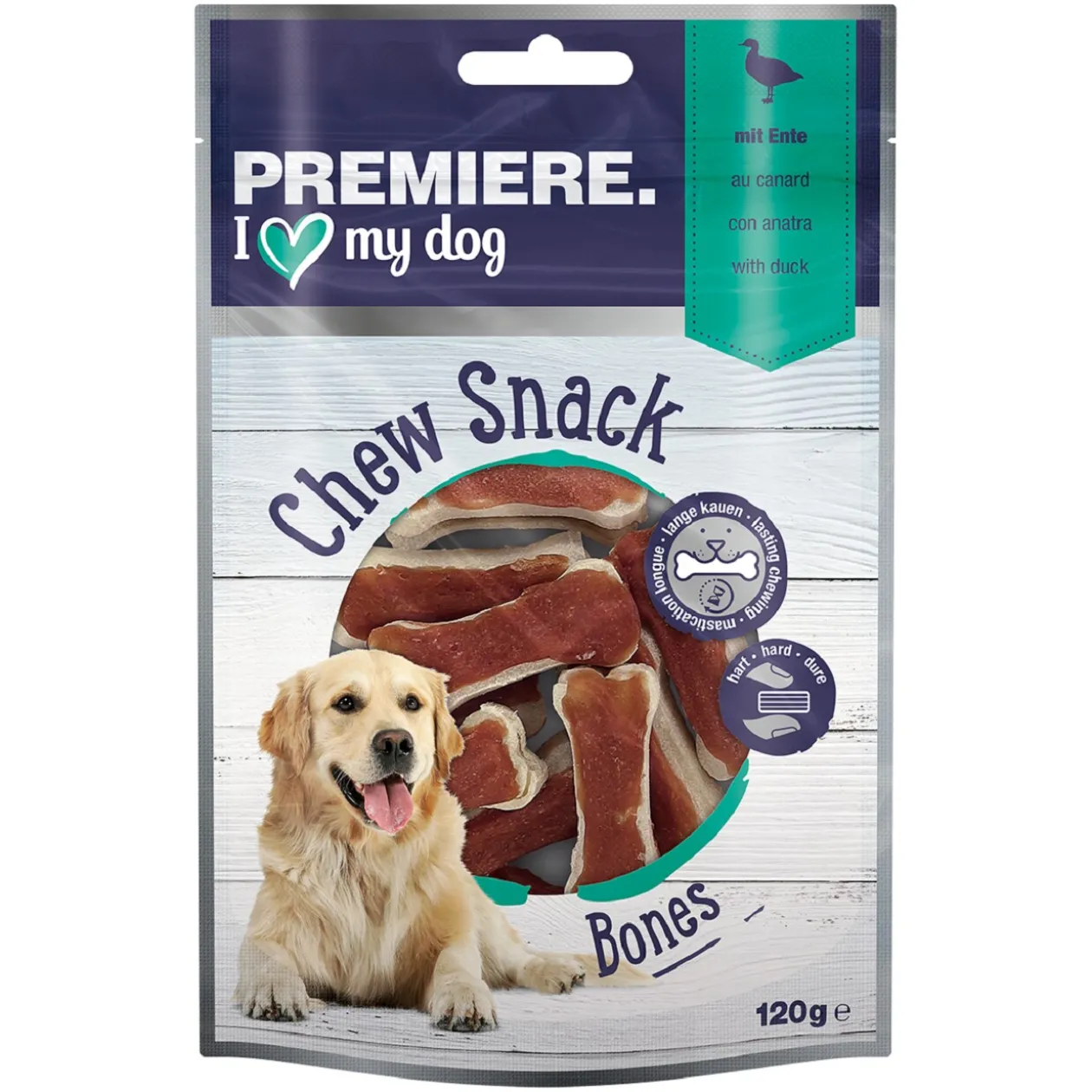 PREMIERE Os à mâcher au canard 12 pcs, 120 g
