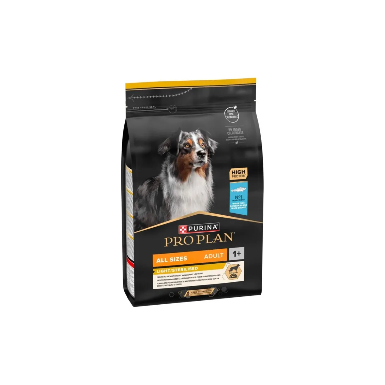 PRO PLAN PURINA All Sizes Adult Dog Light / Sterilised Poisson blanc 3 kg