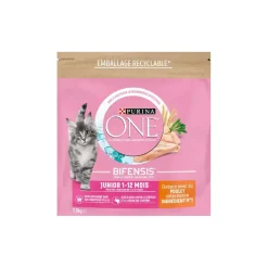 Purina ONE Croquettes Junior pour Chaton de 1 à 12 mois au Poulet 1,5 kg