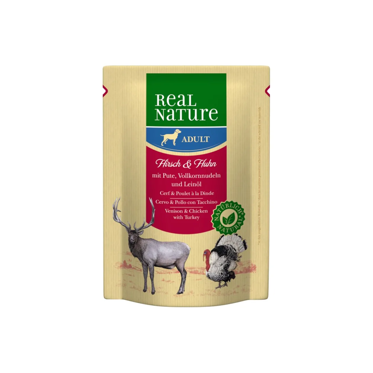 REAL NATURE Adult Sachets Cerf & poulet 6x300 g