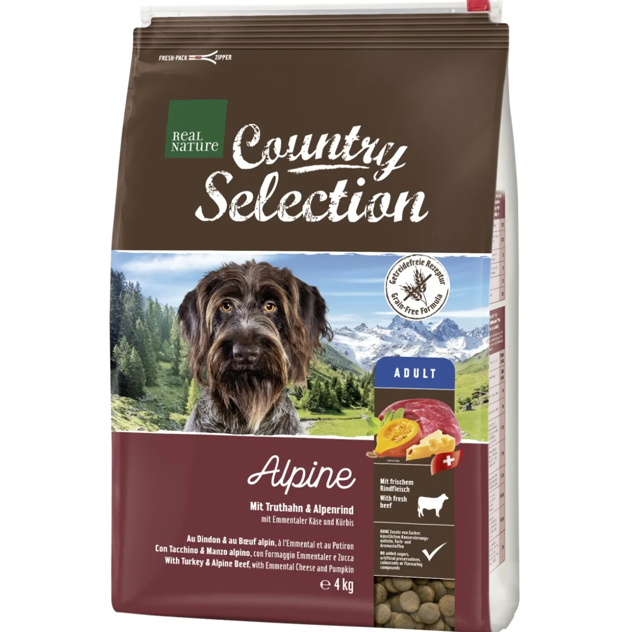 REAL NATURE Country Selection Alpine Dinde et bœuf alpin 4 kg
