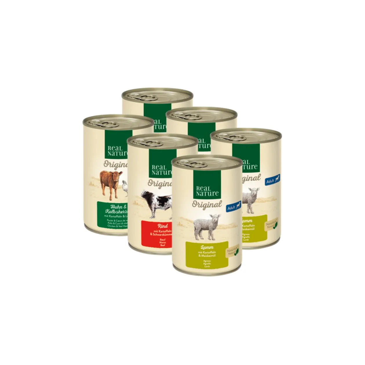 REAL NATURE Lot mixte Original Adult 6 x 400 g Pack mix 2