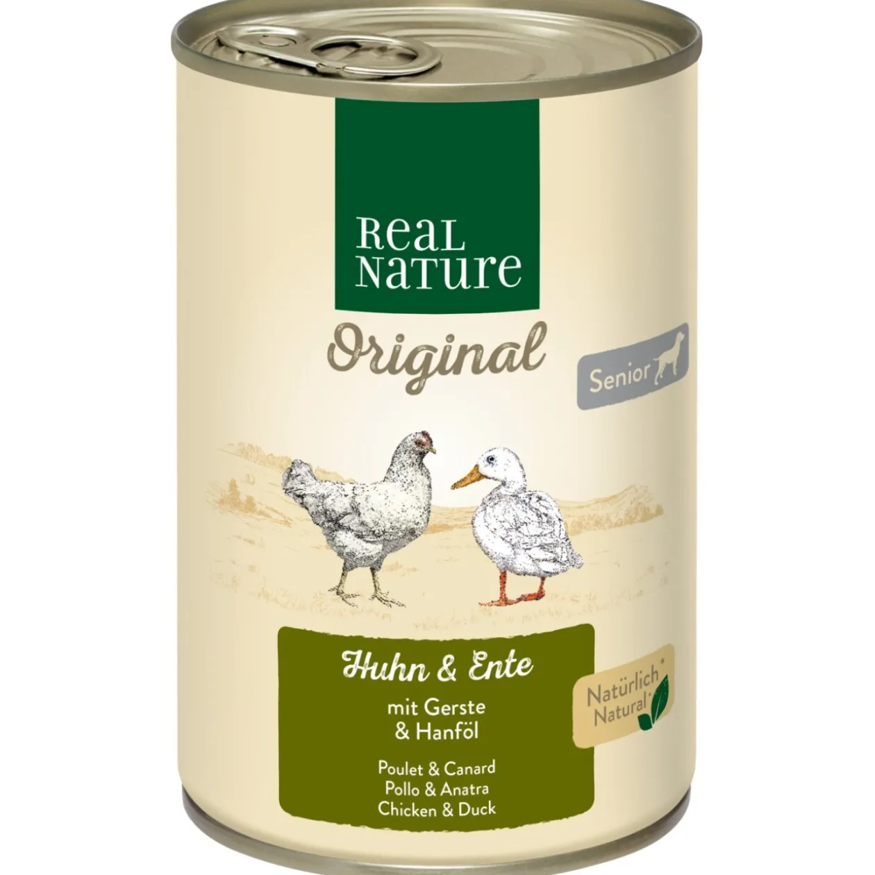 REAL NATURE Senior Poulet et canard 6x400 g