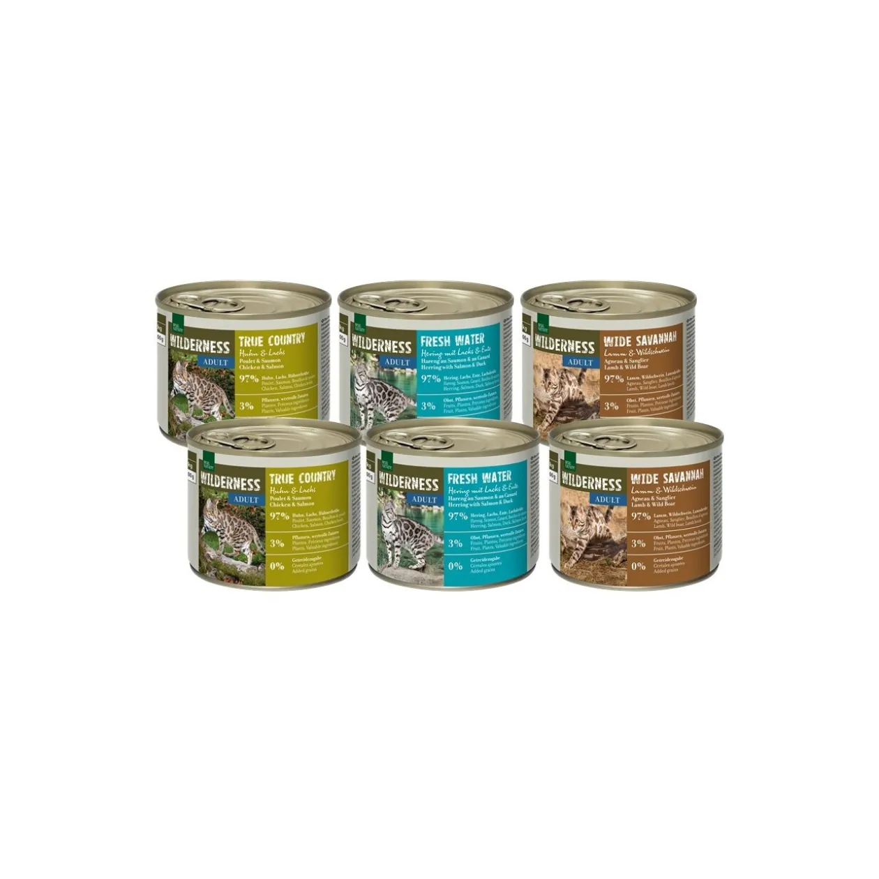 REAL NATURE WILDERNESS Adult pack mixte 6 x 200 g Pack mix 1