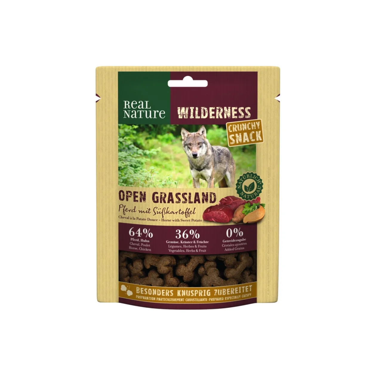REAL NATURE WILDERNESS Crunchy Snack 225 g Cheval à la Patate douce