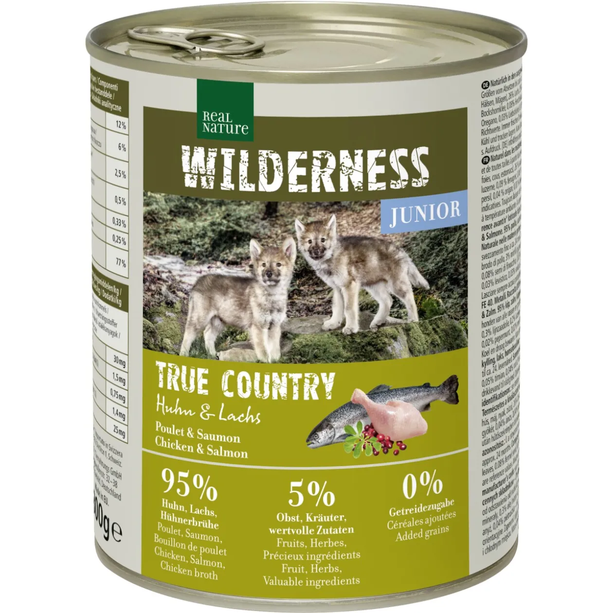 REAL NATURE WILDERNESS Junior True Country Huhn & Lachs 6x800 g