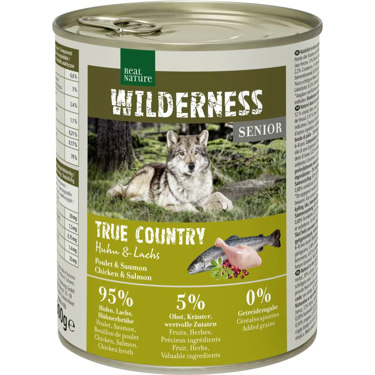 REAL NATURE WILDERNESS Senior True Country Huhn & Lachs 6x800 g