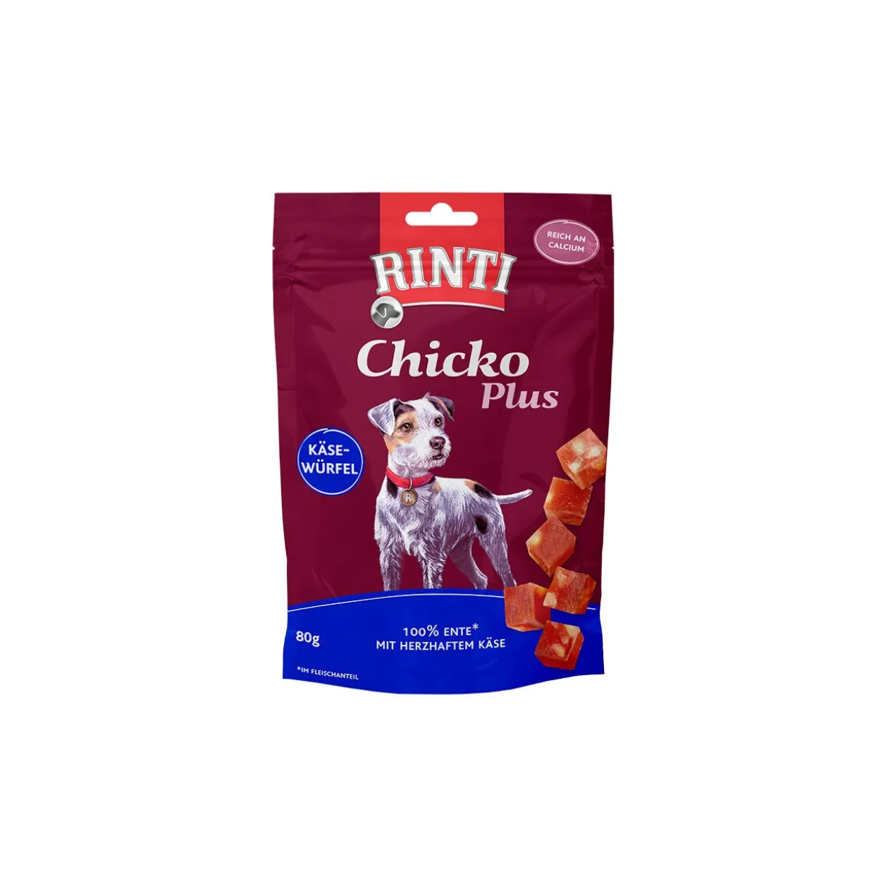RINTI Chicko Plus cubes de fromage, avec canard et fromage 12x80 g