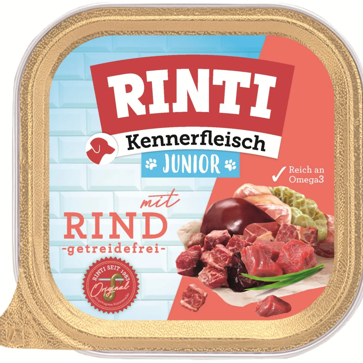 RINTI Kennerfleisch Junior 9 x 300 g Bœuf