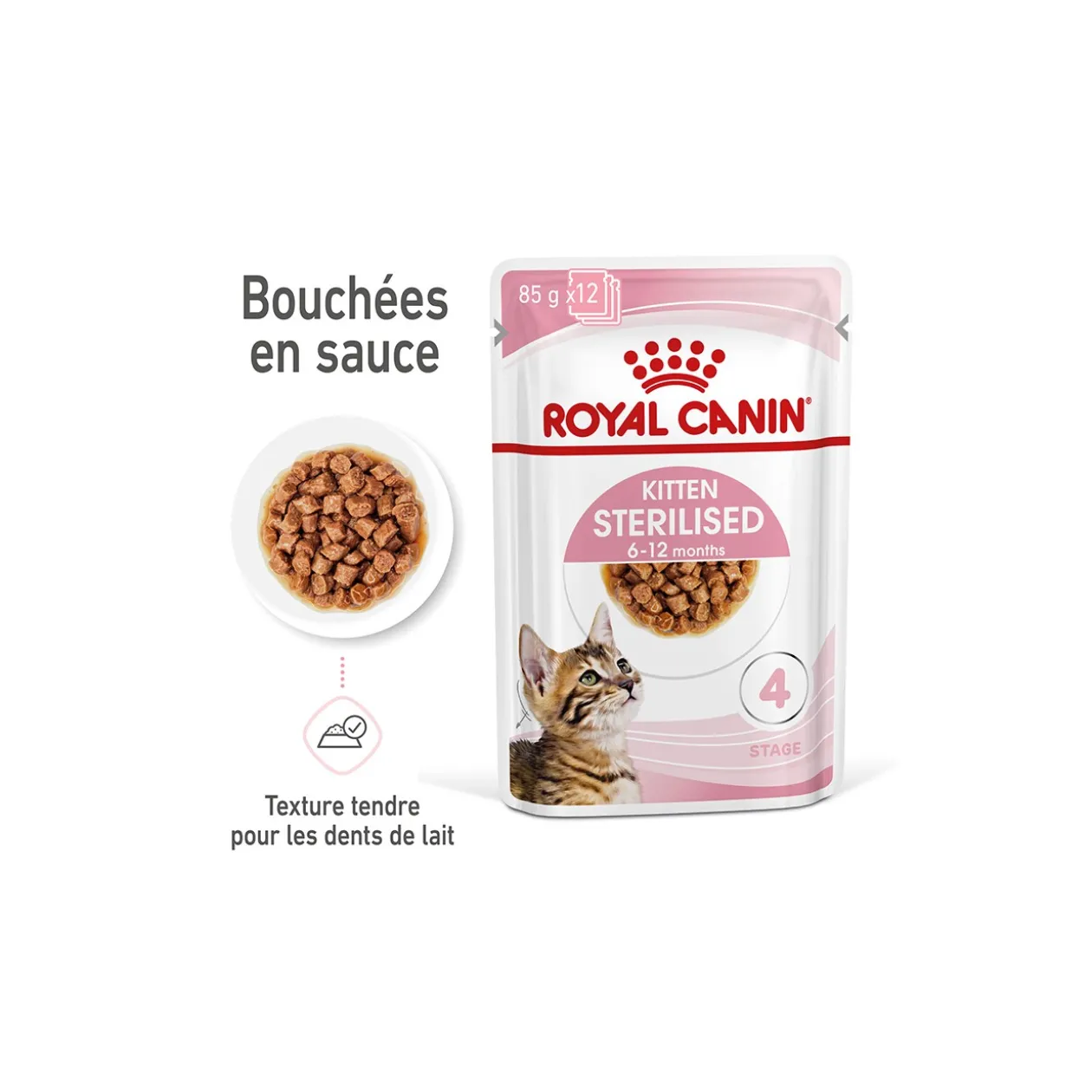 ROYAL CANIN KITTEN STERILISED en sauce 12 x 85 g