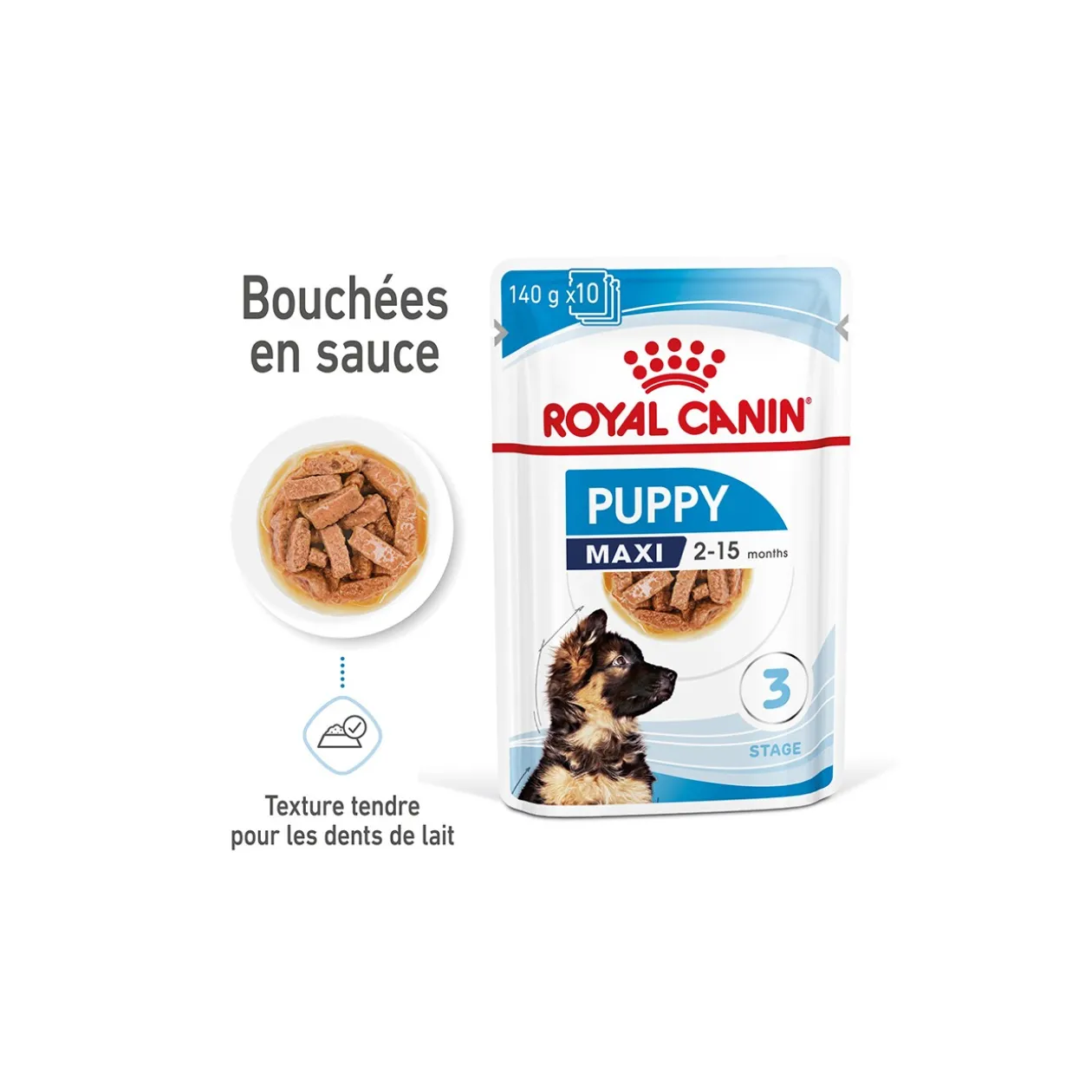 ROYAL CANIN Maxi Chiot Nourriture humide Chien 10 x 140 g