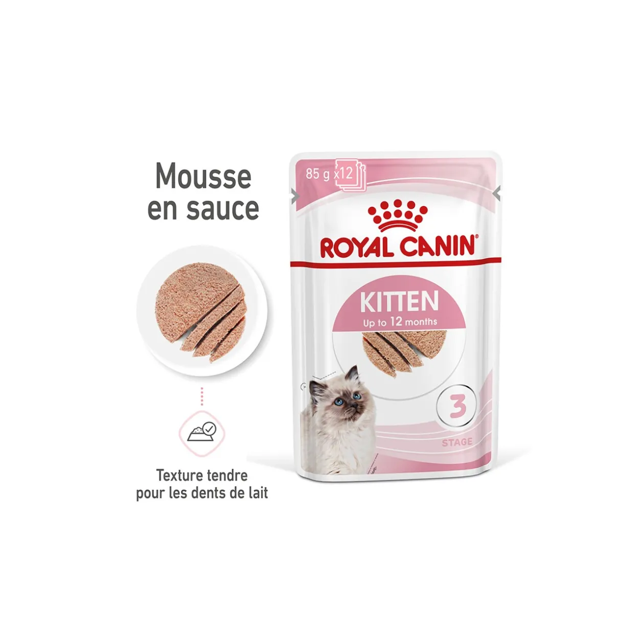 ROYAL CANIN Mousse Kitten en sauce 12x85 g