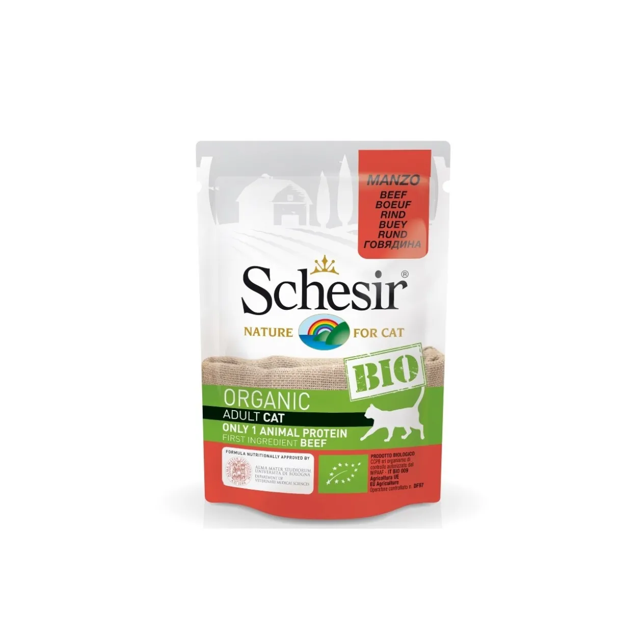 Schesir BIO 16 x 85 g Bœuf