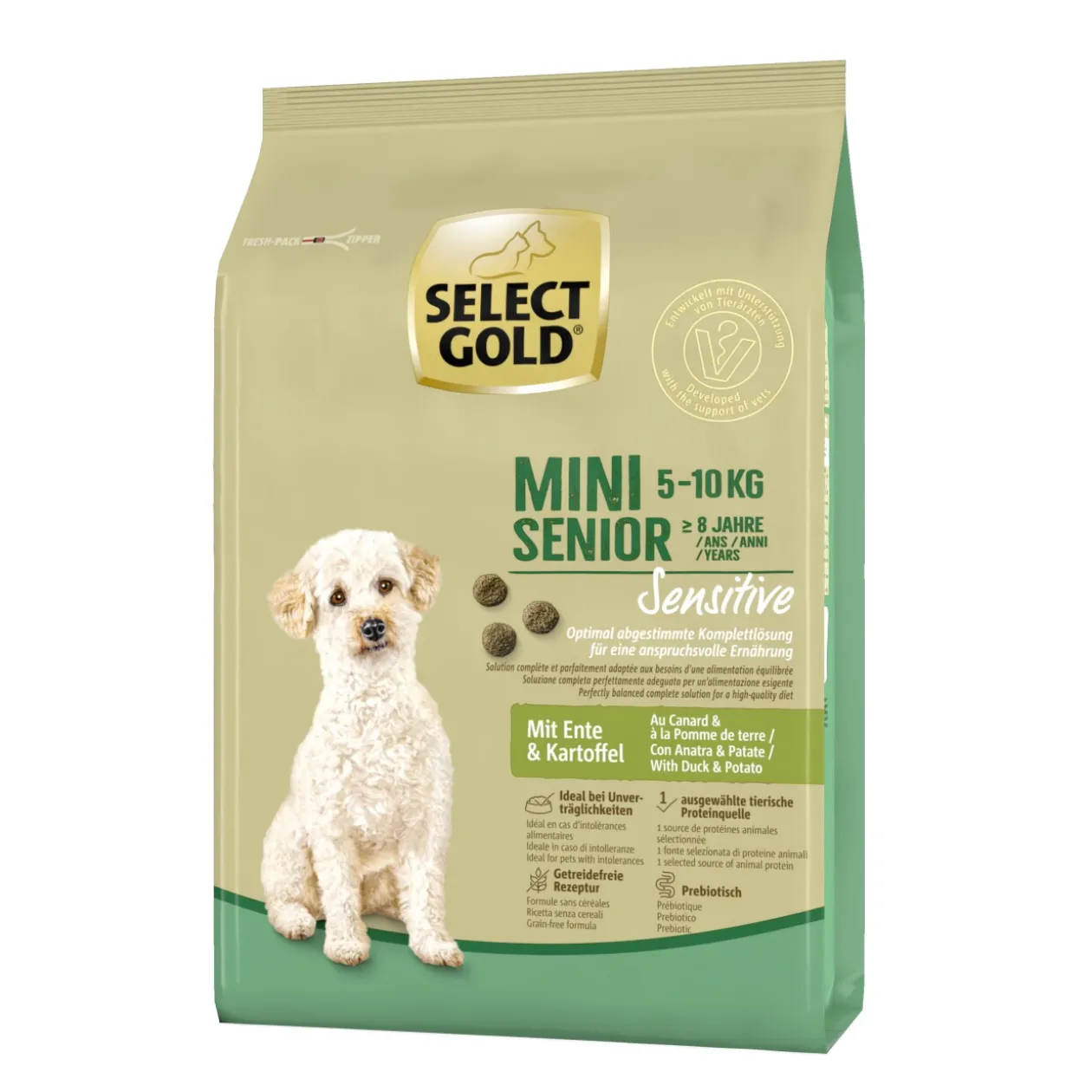 SELECT GOLD Sensitive Mini Senior canard & pommes de terre 1 kg
