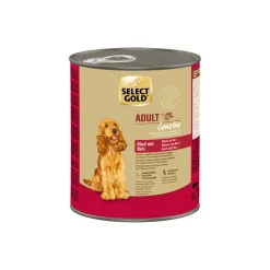 SELECT GOLD Sensitive Nourriture humide Adulte Bœuf au Riz 6x800 g